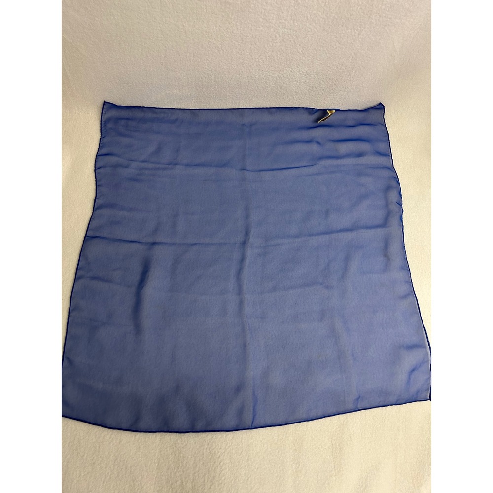 Vintage Retro Japan Unbranded Womens OS Blue Sheer Chiffon Square Scarf